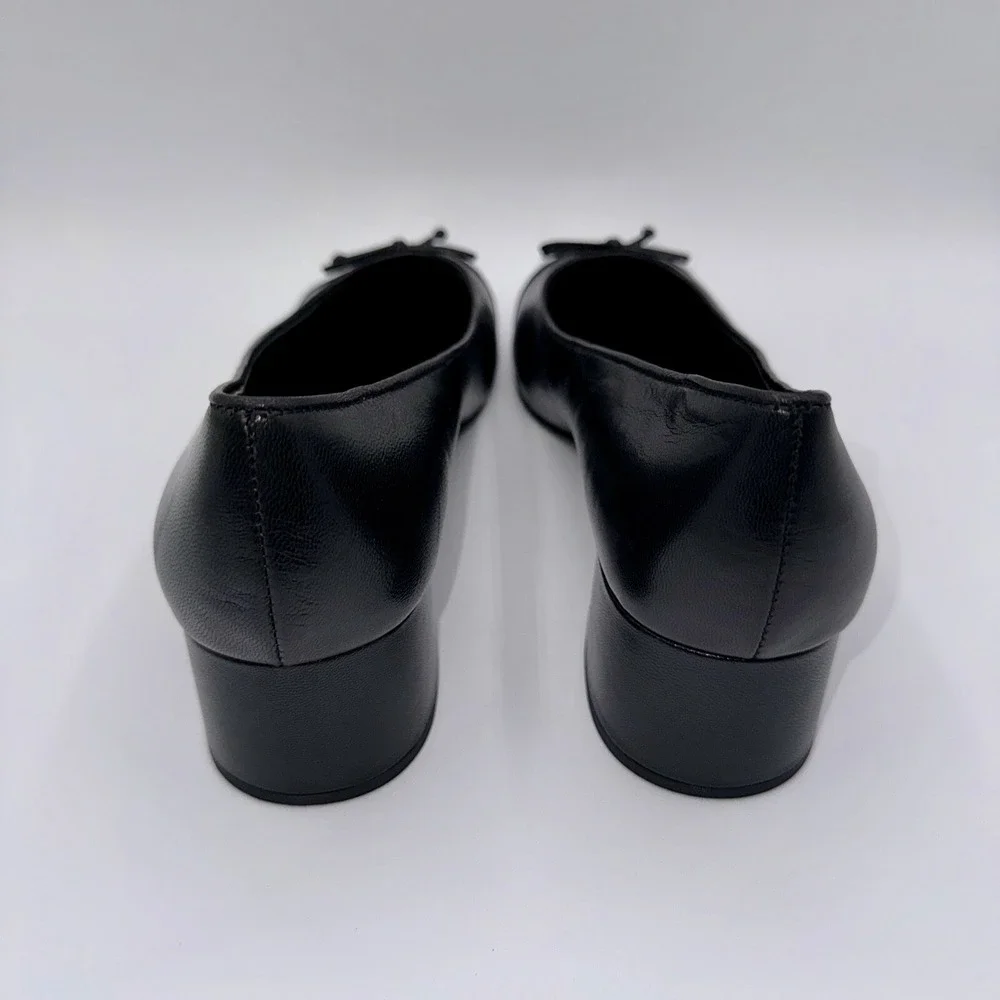 Tory Burch Cap-Toe Pump‎ Women's Size 10.5 Black Leather Patent